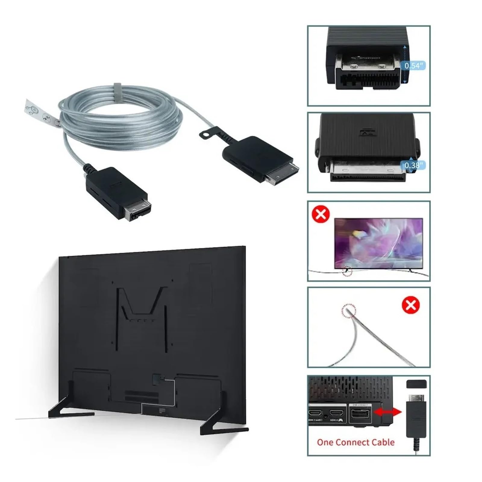Câble TV BN39-02436B 5 m Compatible avec Samsung QE55Q950RBTXXC