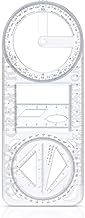 Multifunctional Geometric Ruler Student Math Ruler Mathematics Drawing Template For Woodworking Transparent Plastic Movable Drawing Template Measuring Math Ruler Tool