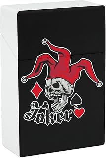 Joker Skull Cigarette Case Smoking Box Pocket Holder Lightweight Match Coin Pouch for Men Women