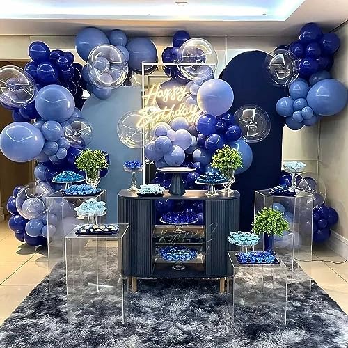 Image of 12 Inch Royal Blue Balloons, 50 Pcs Latex Helium Balloons for Kid's Birthday Party, Baby Shower, Wedding, Graduate Party Decorations