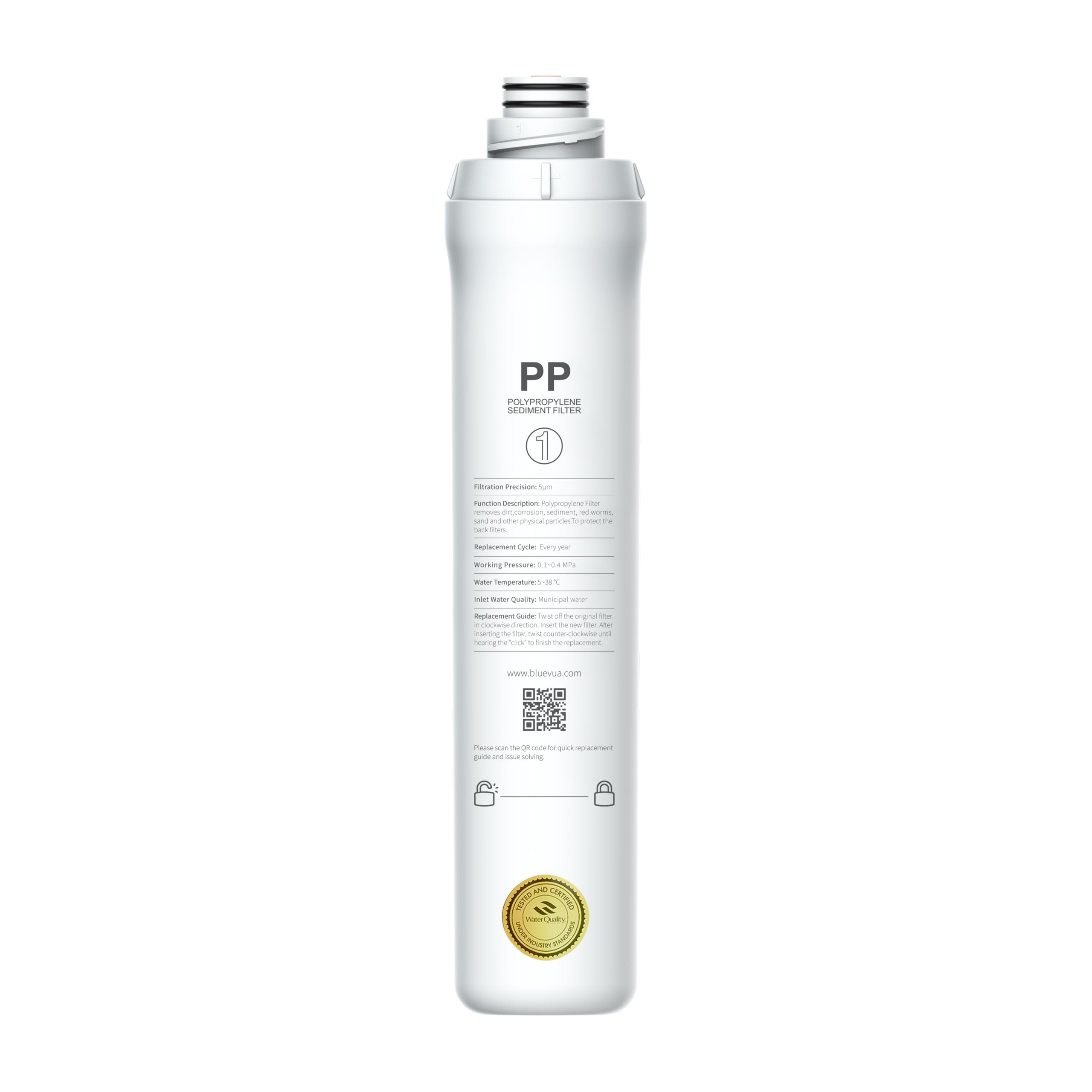 Bluevua Official ROPOT PP Filter, Replacement for RO100ROPOT