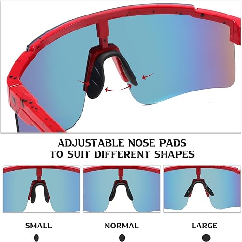 Miniatura 4 de NICBOOY Gafas de sol para fanáticos de los deportes, gafas de sol deportivas de gran tamaño, gafas de sol de béisbol juveniles con protección UV400