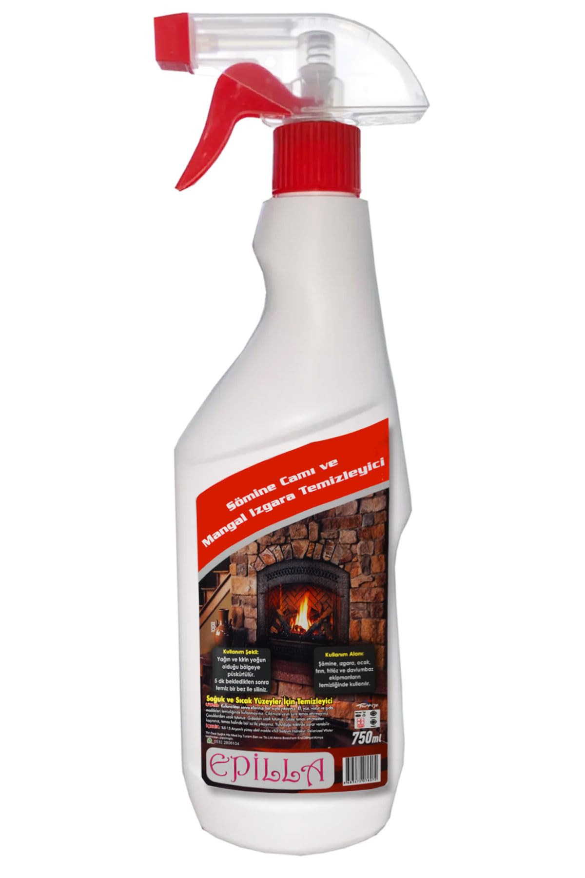 Epilla Şömine Camı Ve Izgara Temizleyici Sprey 750 ml