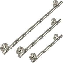 Lava Odoro Shower Safety Bar for Seniors Disabled, 3-Pack Shower Grab Bar | Modern Stainless Steel Handicap Grab Bar for Bathtubs and Showers, Brushed Nickel, 3 Pack 18", 24, 36"