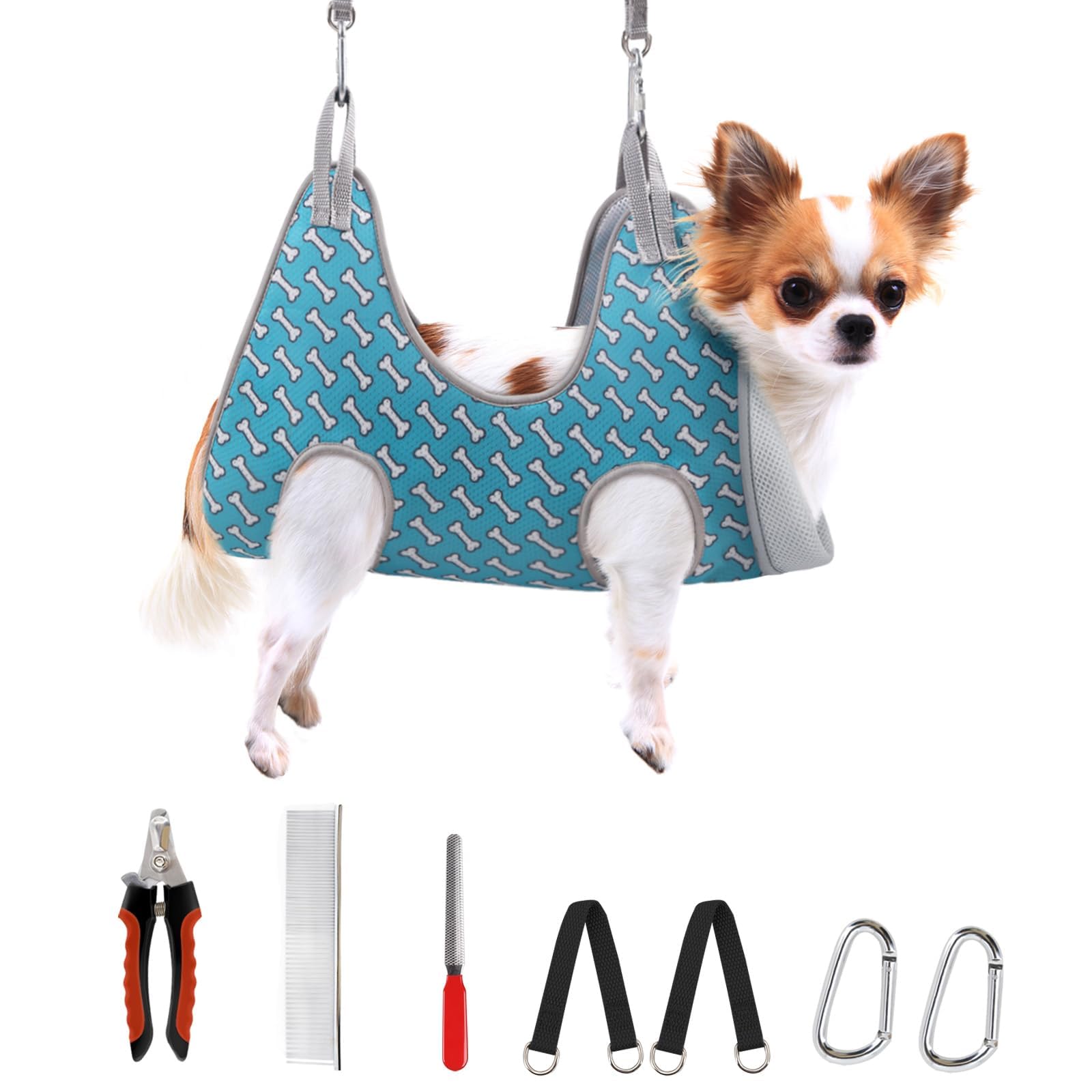 Supet Dog Grooming Hammock for Nail Trimming, Pet Grooming Hanging Harness