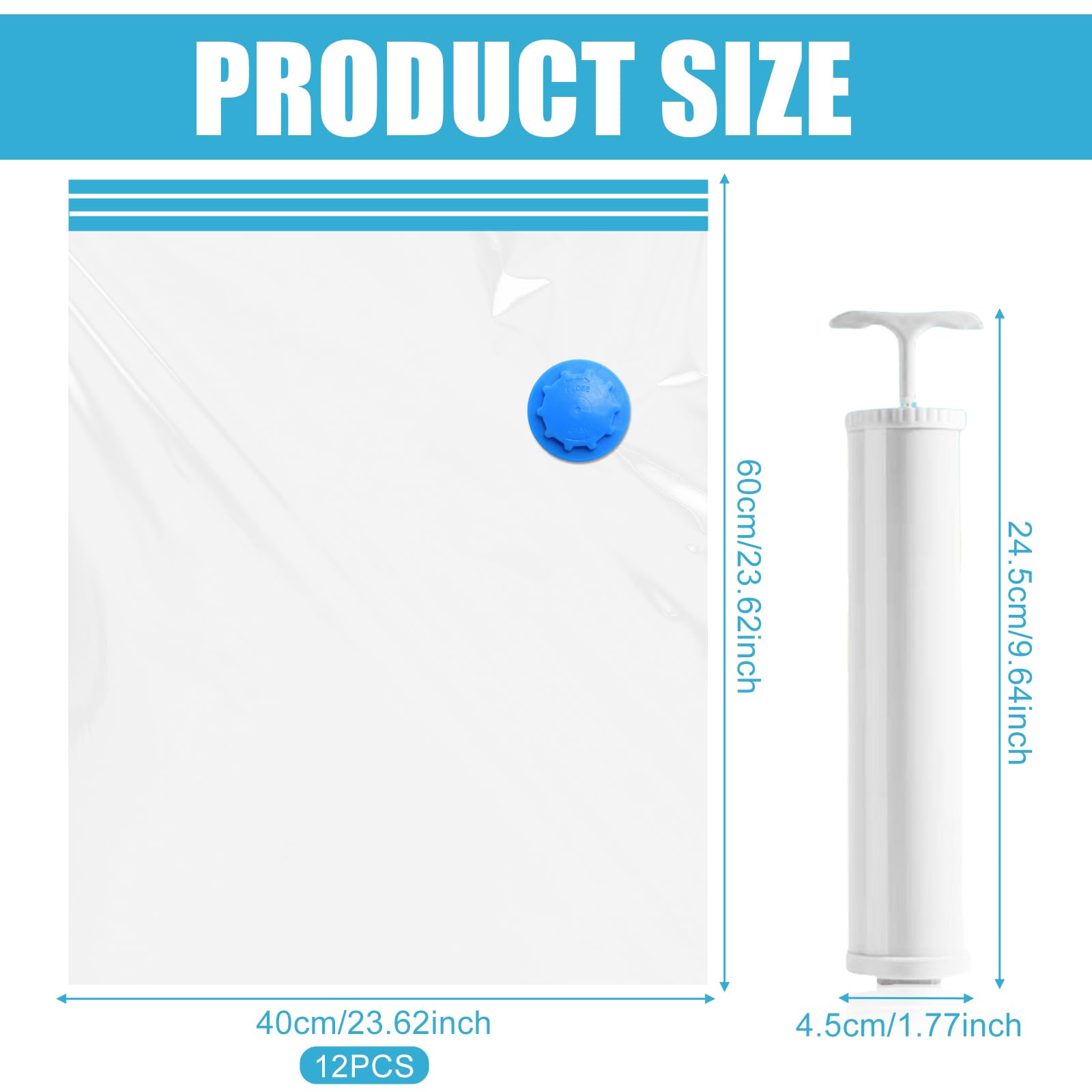 Aynkh Sacchetti Sottovuoto Viaggio 40x60: Risparmio Spazio 80% per Valigia