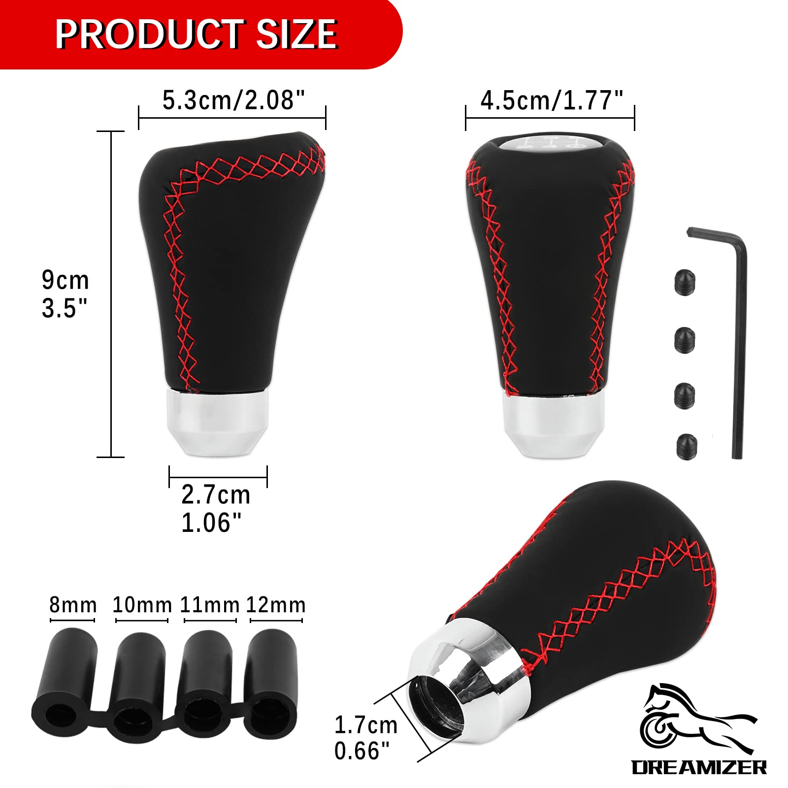 Juttzzei Renault Car Gear Knob 5 Speed, Car Shift Knob Fit For Renault Clio Megane 2 Scenic 2