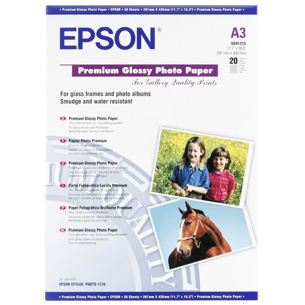 Amazon.com : Epson Premium Glossy Photo Paper, A3, 297 x 420mm