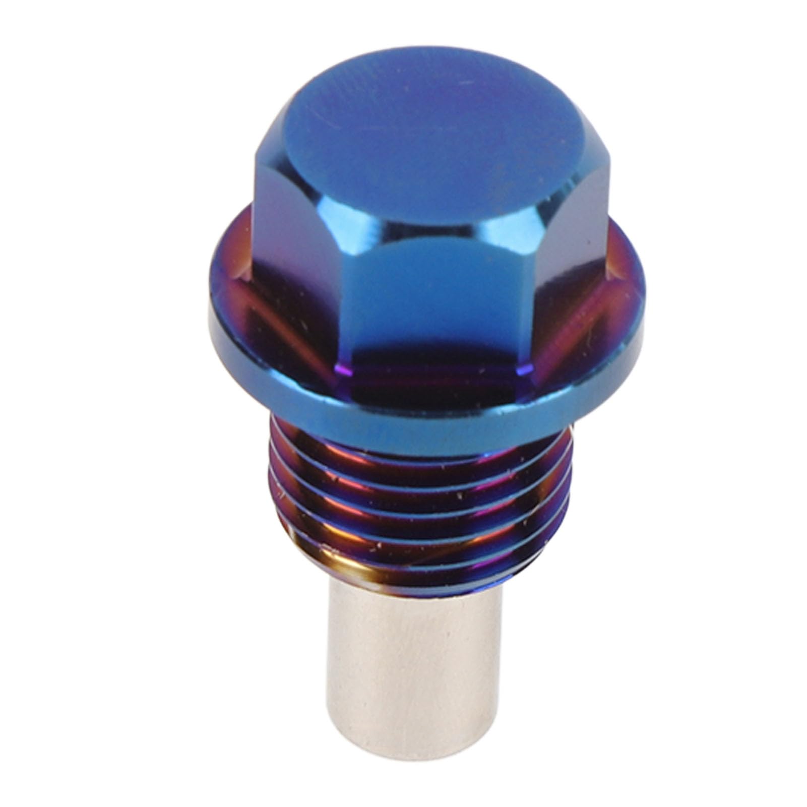 Magnetic Oil Drain Plug, M14 X 1.5 Ti Alloy Engine Oil Sump Drain Nut Bolt with 3 Gaskets for Vehicle