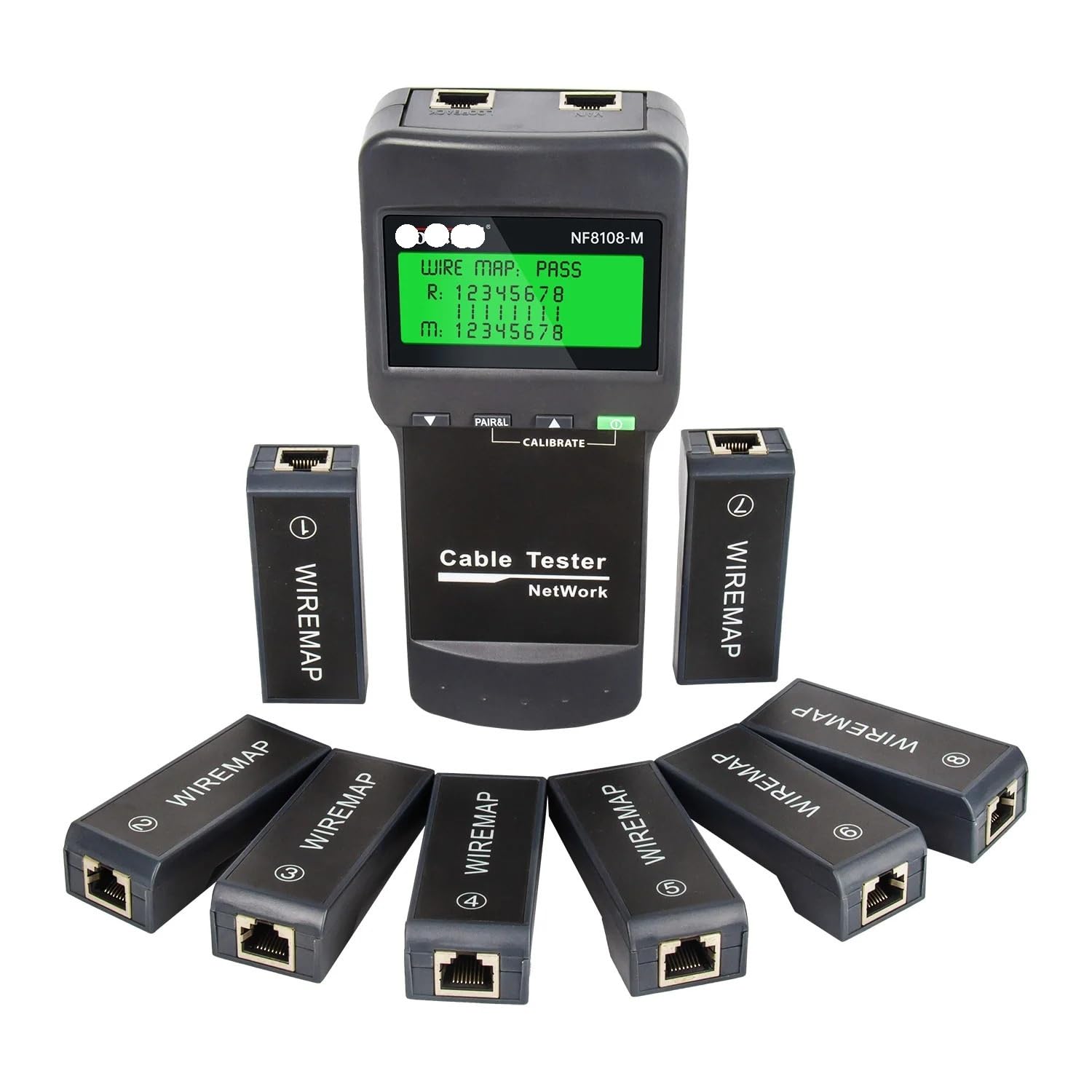 Tester for cavi di rete NF-8108M con display LCD Misura la lunghezza multifunzionale Strumento Traccia