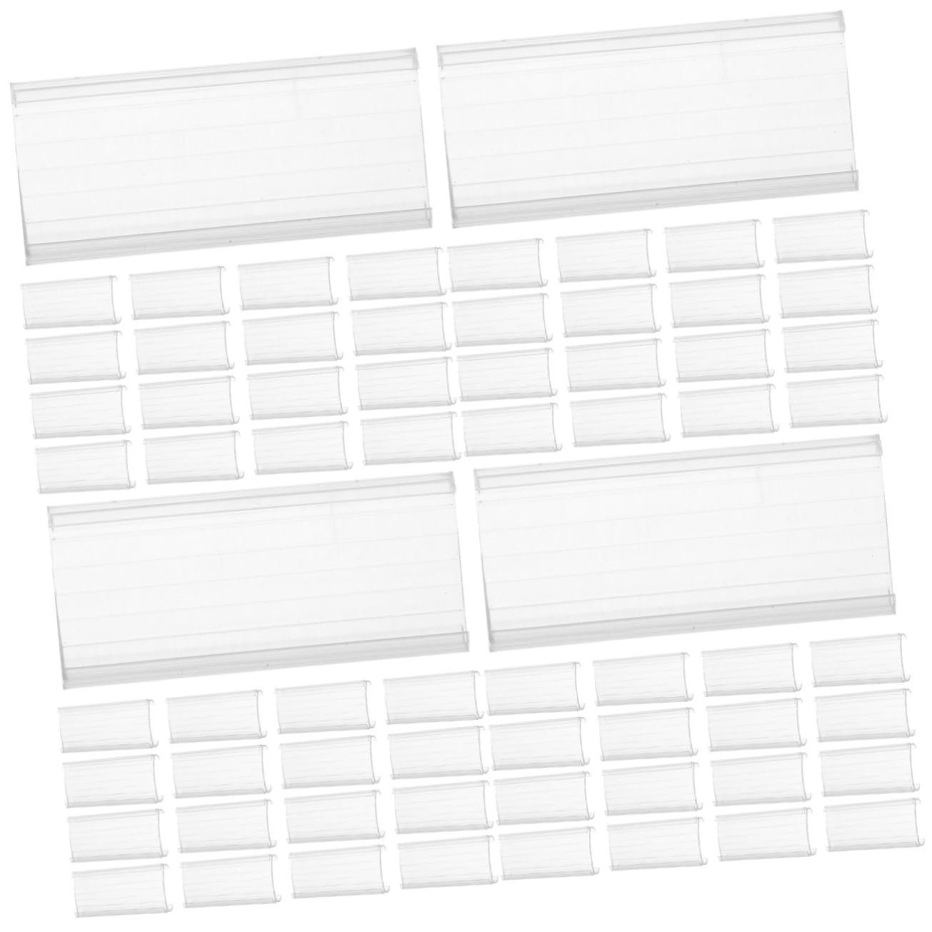 Tofficu 80pezzi Supporto Per Cartellini Prezzo Espositore Segnaletica Multifunzionale Per Negozi e Uffici Supporto Per Etichette Prezzi Trasparente Per Ristoranti e Supermercati