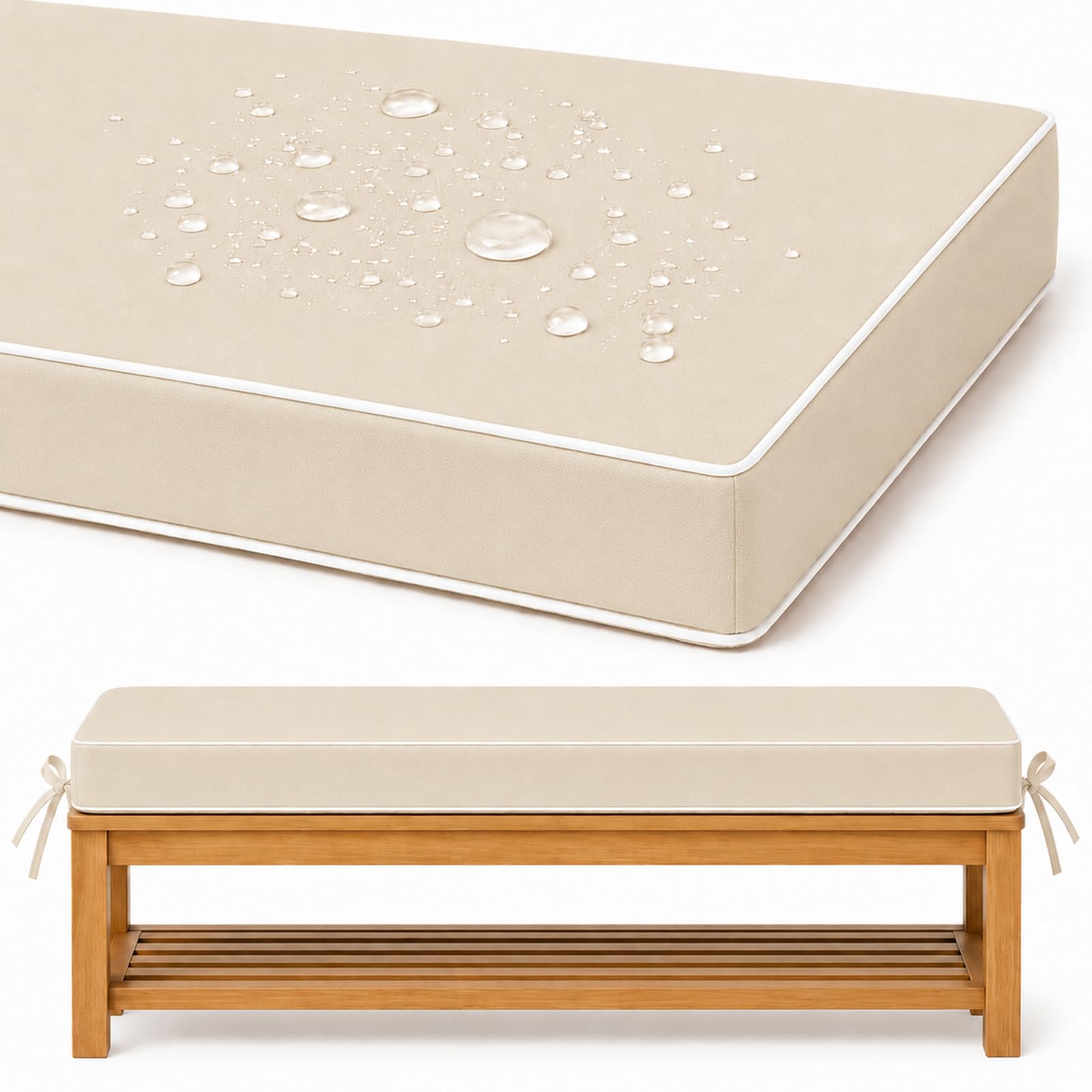 Waterproof Bench Pad - Cushions for Outdoor Furniture, Garden Seat Cushion