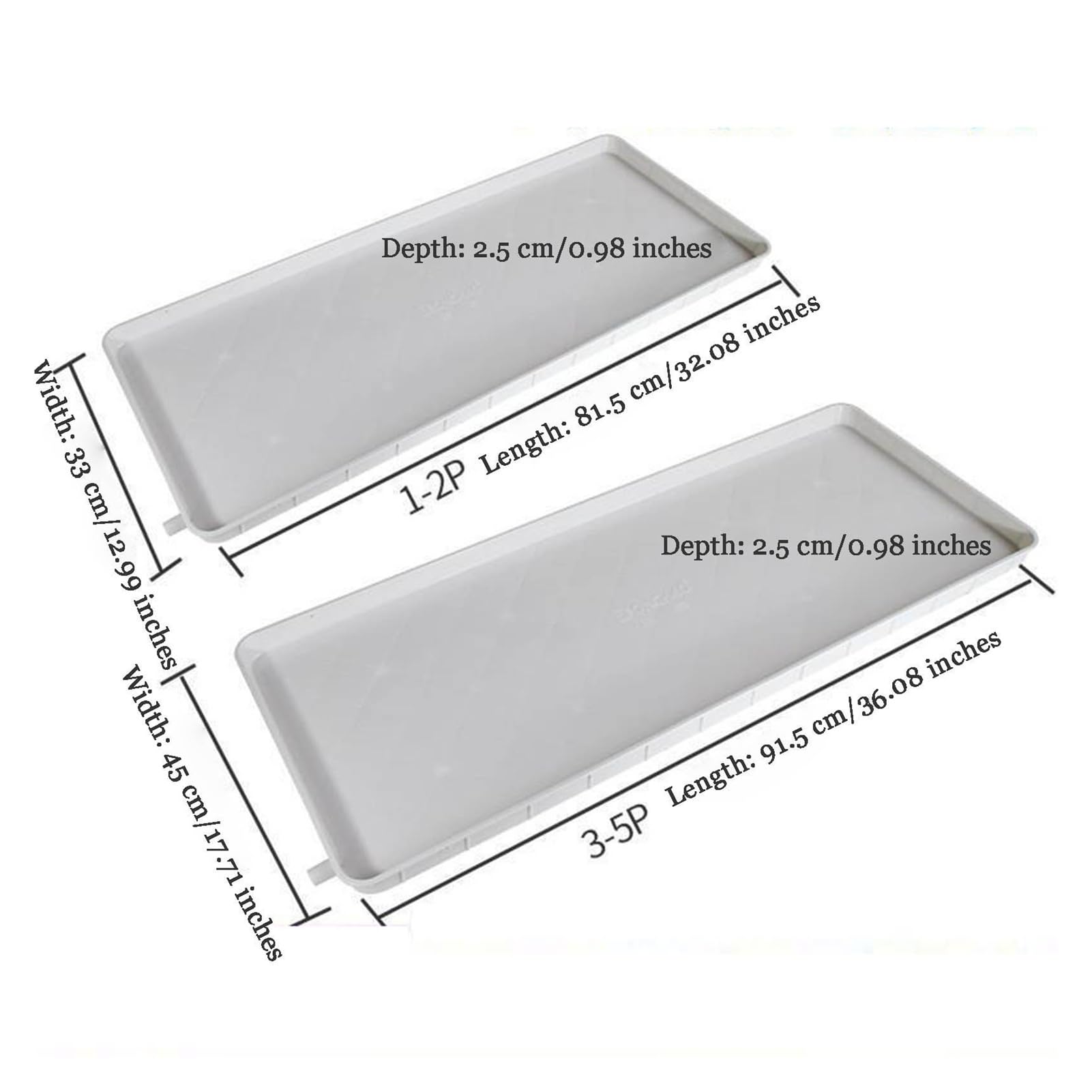 Bandeja Drenaje para Unidad Aire Acondicionado Con Manguera Desagüe UHEKC | Bandeja Goteo Plástico para Aire Acondicionado A Prueba Fugas para Bomba Calor Split Exterior(1-2Px2m)