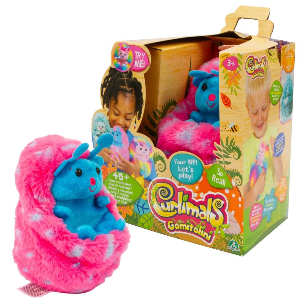Giochi Preziosi Curlimals Bugs-Lucie The Ladybird Curls Up Balls, Has A Soft Coloured Fur And Is 17 Cm High With Over 45 Sounds And Reactions, For Children From 3 Years Old