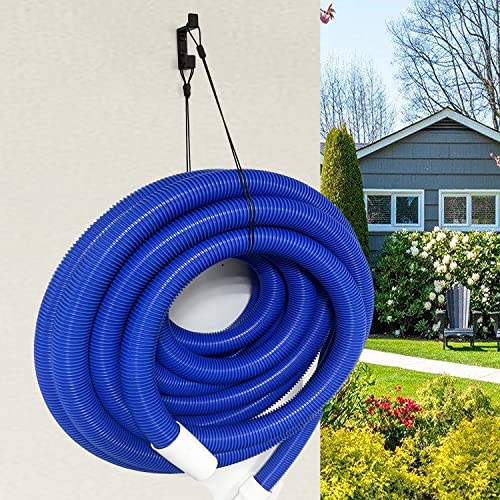 Swimming Pool Vacuum Hose Hanger, Wall-Mounted Heavy Duty Metal Hose Bracket, Pool Hose Holder, Carrier, Support for Garden Hose Storage Hanger - Hold Up to 60 Feet 2’’ Hose (No Hose)
