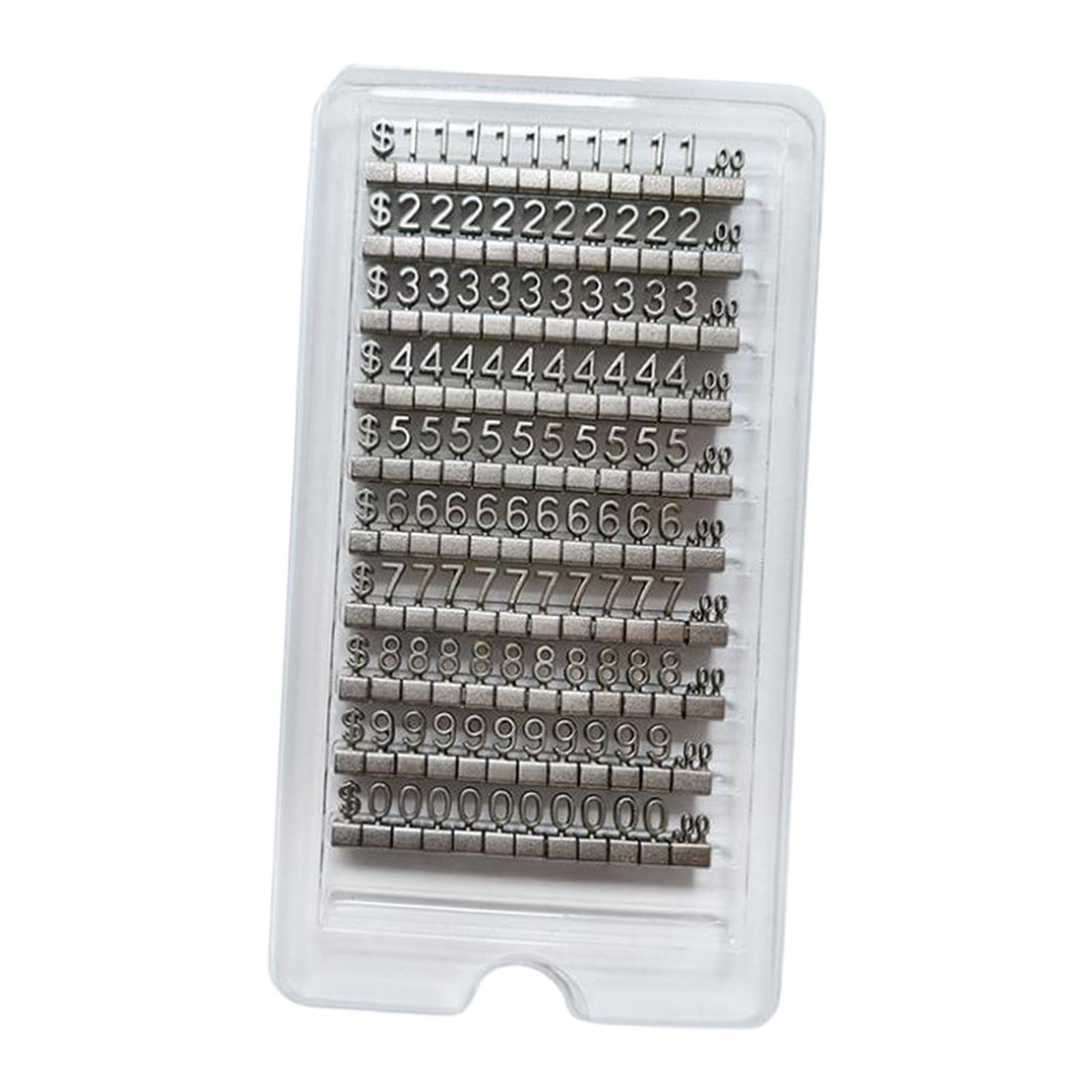 CALANDIS™ 10 Set Pricemarker Labels 3D Metal Zinc Alloy for Jewelry Shop Durable Style A | Tags | Labeling Tagging Supplies | Retail Services