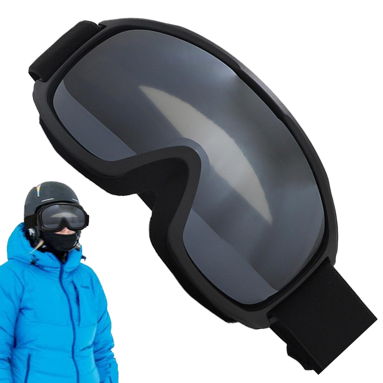 Occhiali da neve da donna, occhiali da sci – occhiali da neve anti-appannamento protezione UV occhiali da sci | occhiali da neve su occhiali, accessori da sci sferici regolabili per uomo