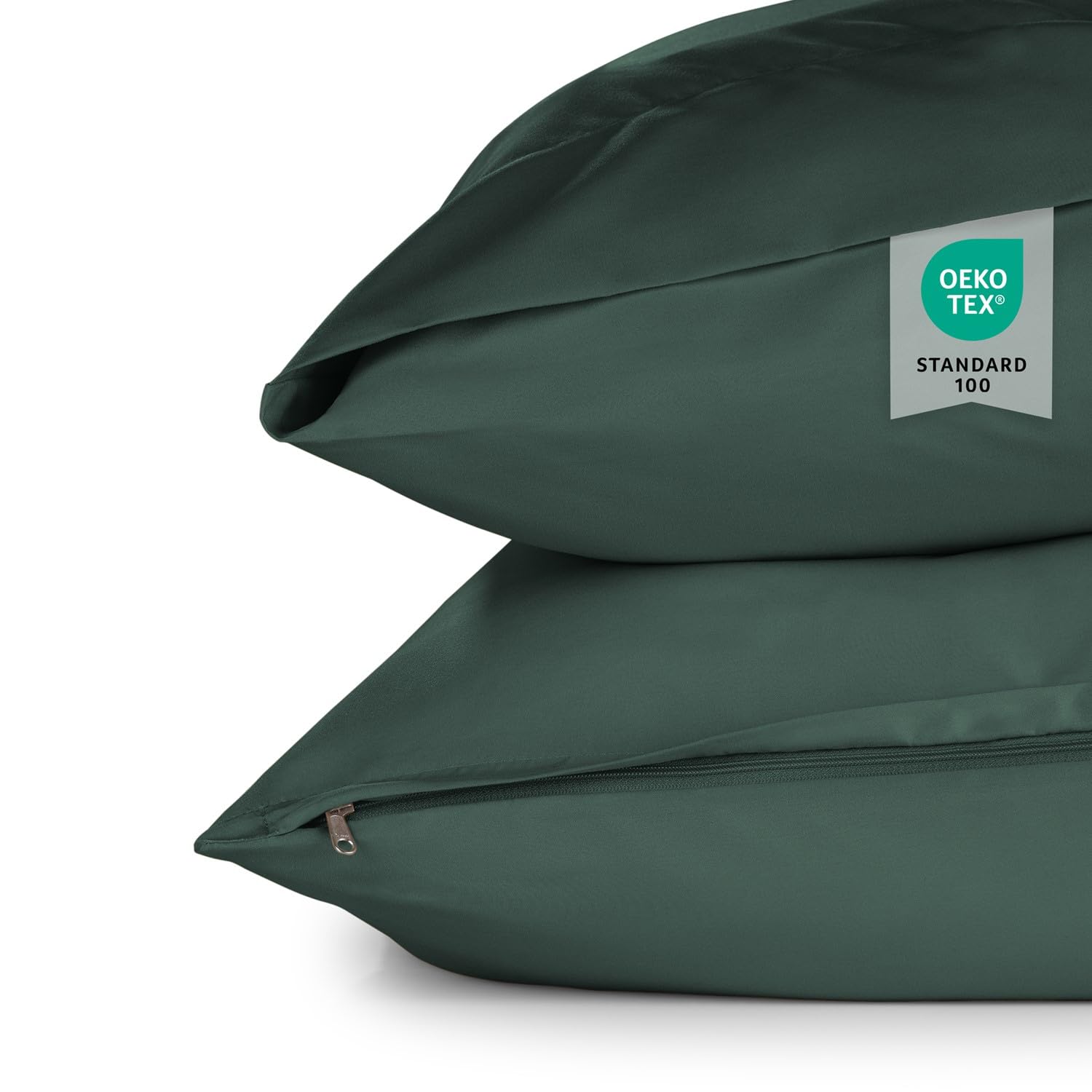 Blumtal Federe Cuscini Divano 50x80 cm - Set di Copricuscini per Divani in Microfibra a 2 Pezzi con Chiusura a Busta certificati Oeko-Tex, extra morbidi e lavabili - Verde Scuro