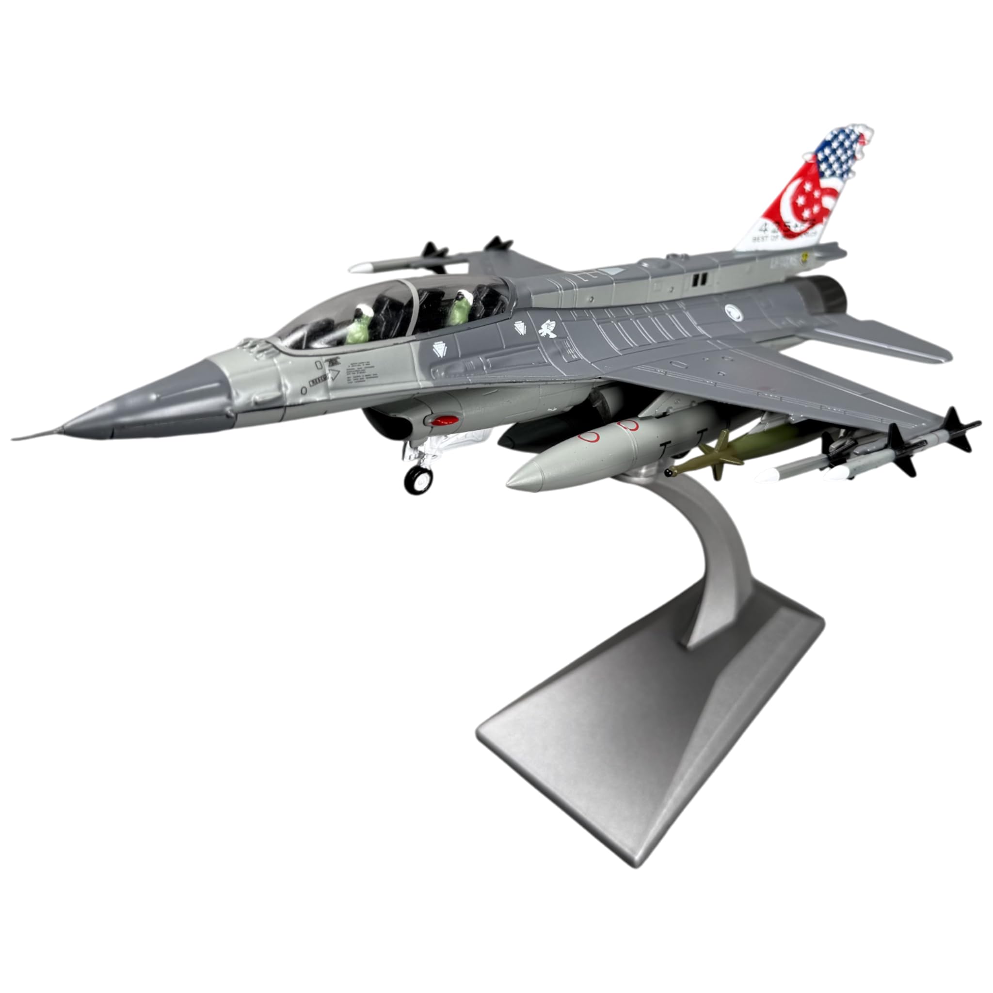 F-16 Fighting Falcon - Singapore Diecast Metal Aircraft Model Plane Gift - 1/72
