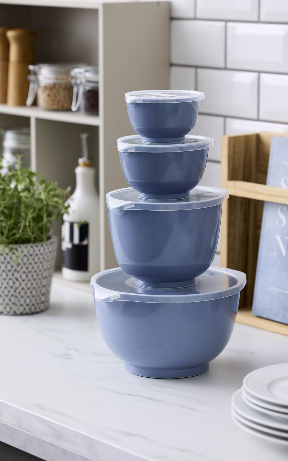 Rosti Margrethe mengkom met deksel (1,5, 2, 3 l) set 6-delig roze mix