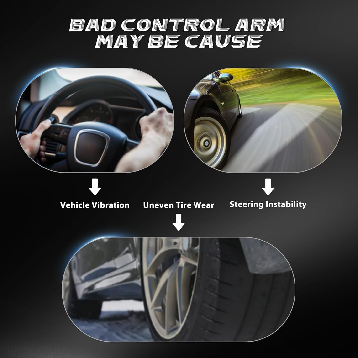 POWERGEAR Control Arm,2PCS Front Lower Control Arm with Ball Joint Driver & Passenger Side Suspension Kit FIT for 2007-2012 Nissan Altima, 2013 Altima Coupe 2-Door