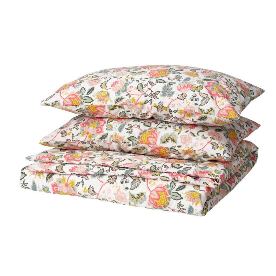 Ikea DAGGSALVIA Duvet Cover and 2 Pillowcases, Multicolour Floral Pattern, 240x220/50x80 cm-image-32