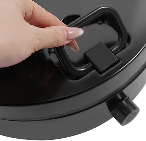 Miniatura 8 de Parrilla eléctrica de doble cara de 1400 W y prensa Panini, máquina de panqueques antiadherente de 12.6 pulgadas con temperatura ajustable (32-482