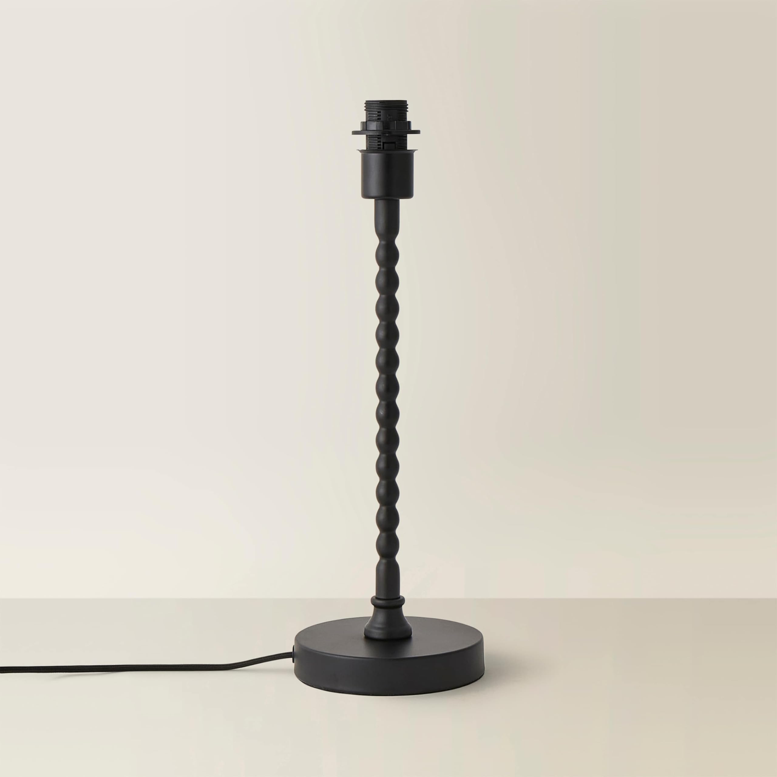 Valuelights Black Base Only | Maeve Matte Black Bobbin Bobbled Metal Table Lamp Base | Table Lamps, Home Décor & Improvement Essential