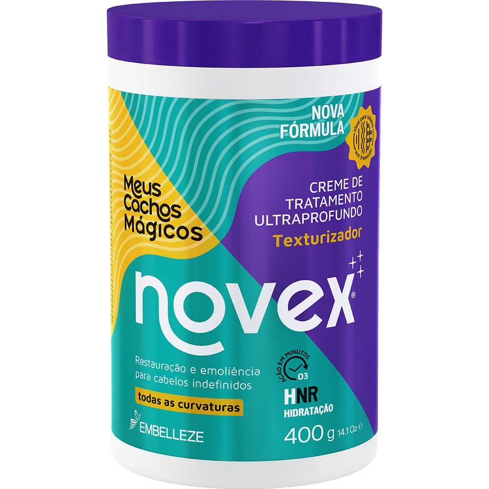 NOVEX My Curls Memorizer Deep Conditioning Hair Mask Cream Treatment 14oz - Enhanced with a Mix of Oils and Cranberry Extract (Suitable for All Curls)