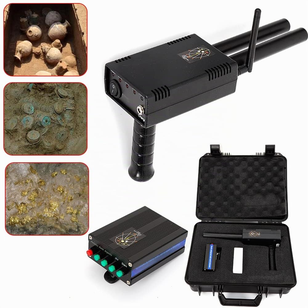 Rivelatore d'Oro 3D, Rivelatore Metalli Professionale, Rivelatore Metalli Sotterraneo, Scanner per Tesori per Reliquie, Gioielli, Portata 1000 Metri, Profondità 20 Metri