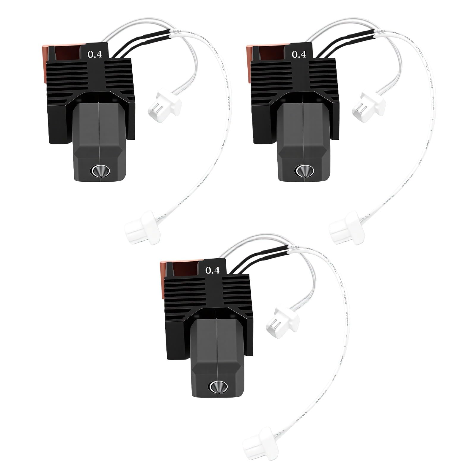 Eujgoov Keramik-Heizblock-Hotend-Kit mit 0,4-mm-Düse, Vormontiert, 48 W, Silikonsockel, Reinigungsnadeln, Düsenbürste für Snapmaker U1 3D-Drucker