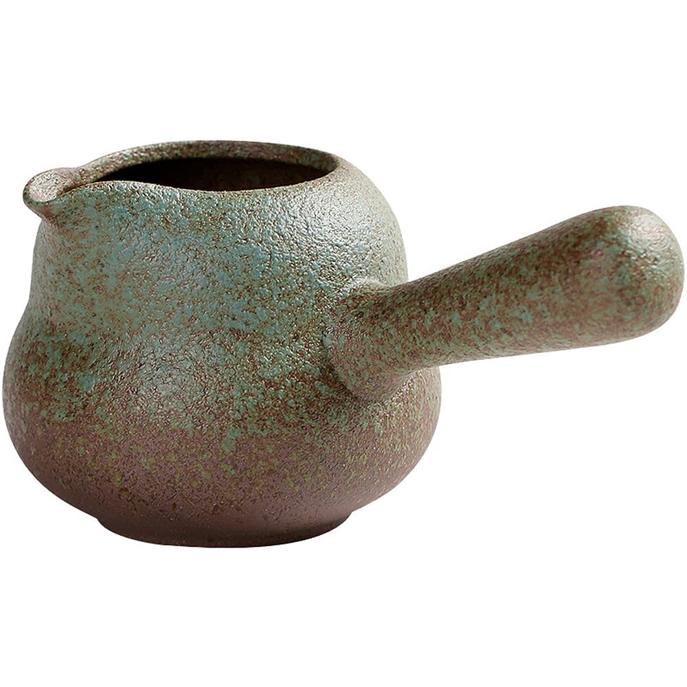 Pichet à poignée en poterie grossière Pichet à thé Domestique Service à thé Kung Fu Antique Théière en céramique，