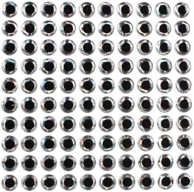 300Pcs Silver 6mm 3D Soft Holographic Fishing Lure Jig Fly Tying Material Craft Doll DIY Eyes Fly Tying Materials