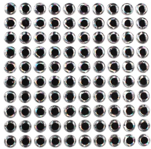 300Pcs Silver 6mm 3D Soft Holographic Fishing Lure Jig Fly Tying Material Craft Doll DIY Eyes Fly Tying Materials