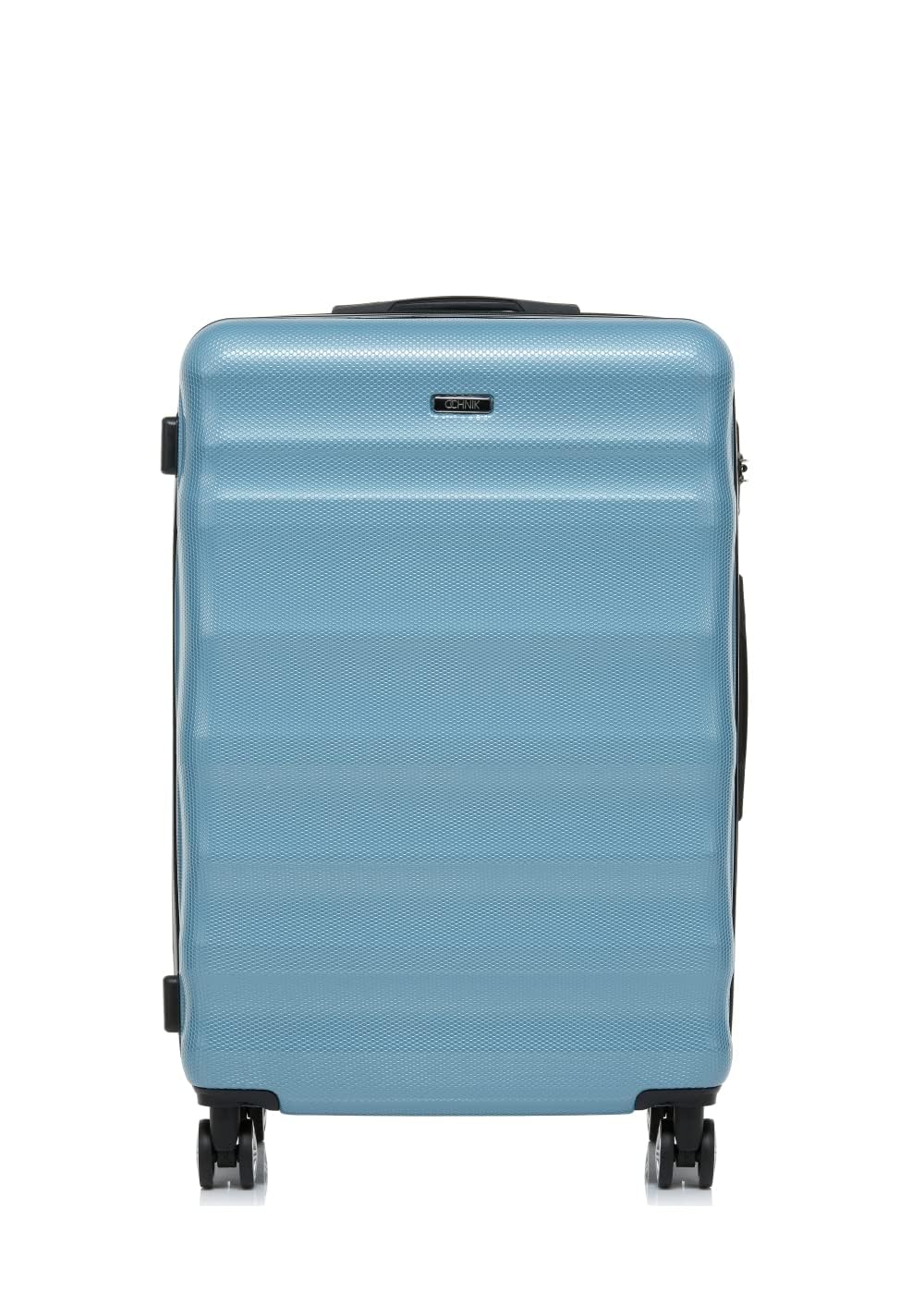 OCHNIK Large suitcase,Hard case,Material: PC,Color: Blue,Castle: TSA,Size: 28",Dimensions: 30x50x76 cm,Capacity: 95 liters,4 wheels,Aluminium telescopic handle, Black,95 L), Large Blue Suitcase