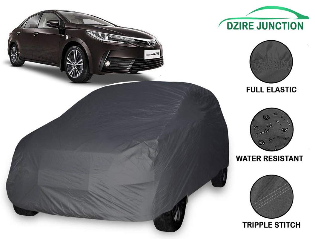 DZIRE JUNCTION with Mirror Pocket Triple Stitched Bottom Elastic Water Resistant UV Protection & Dustproof Car Cover (red and Blue) Forland Rover Freelander