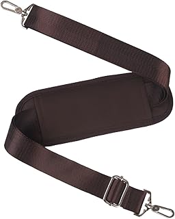 59 Inch Universal Shoulder Strap BOMKEE Adjustable Bag Strap Replacement with Metal Swivel Hooks and Non-Slip Pad for Laptop Case Briefcase Messenger Bag Diaper Bag Camera Bag Travel Bag(Brown)
