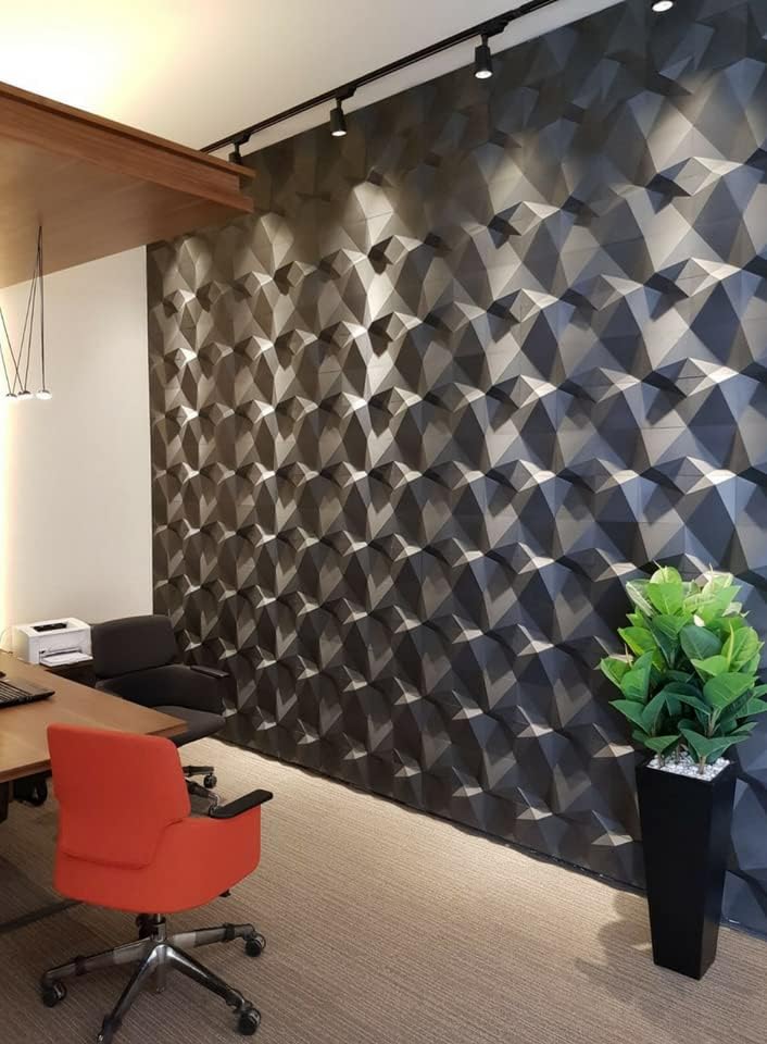 Miniatura 8 de Azulejos decorativos 3D Penta Design, sistema de paneles de decoración de pared, paquete de 30 unidades (blanco)