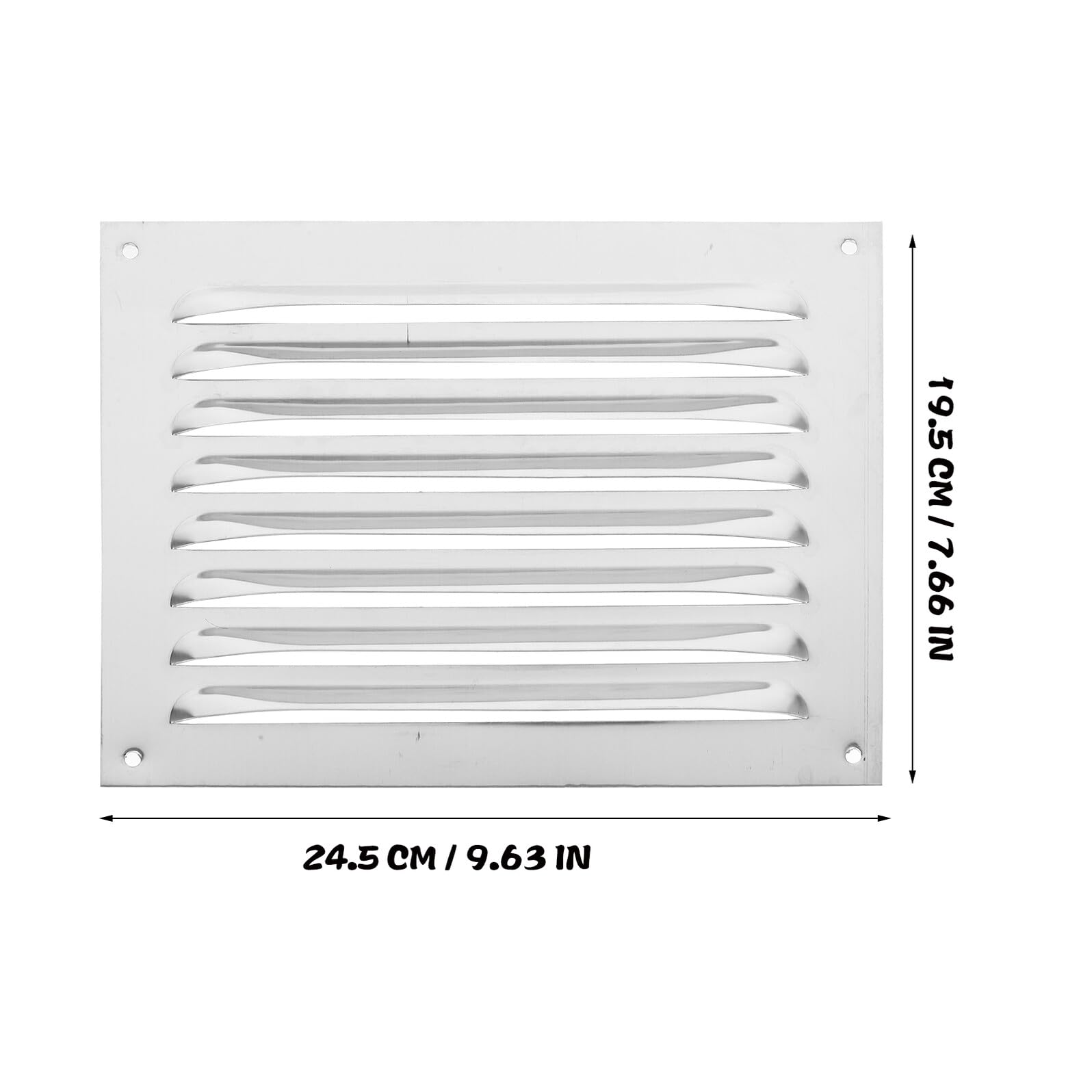 4 Piezas Rejilla Ventilación Cuadrada Acero Inoxidable Cubierta Retorno Aire Protección Exterior Fácil Instalación para Hogar Oficina