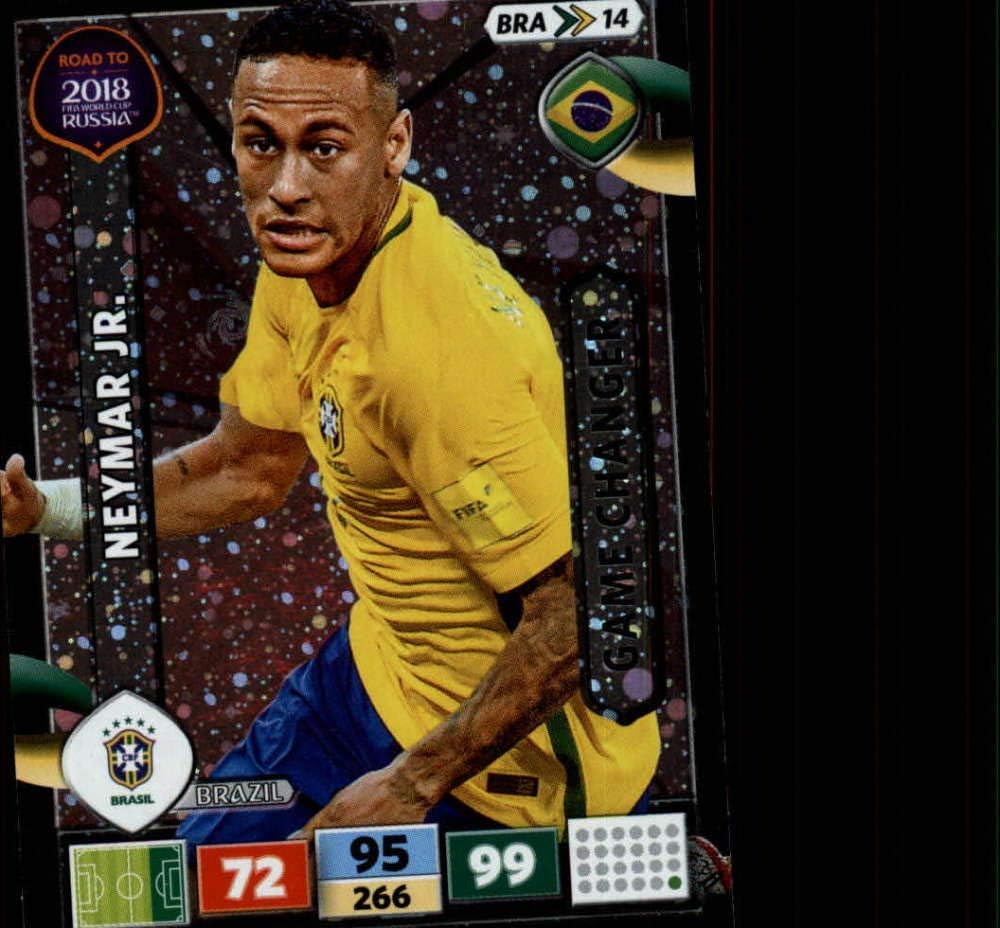 2017 Road to World Cup 2018 Adrenalyn XL Soccer #BRA14 Neymar Jr. Brazil Official Panini Futbol Trading Card