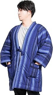 [たゆたふ] はんてん メンズ 冬 日本製 大きいサイズ 半纏 久留米 おしゃれ 大判 男性用 ちゃんちゃんこ 手作り 中綿 六花/ROCCA 綿入れ 手づくり 紳士用