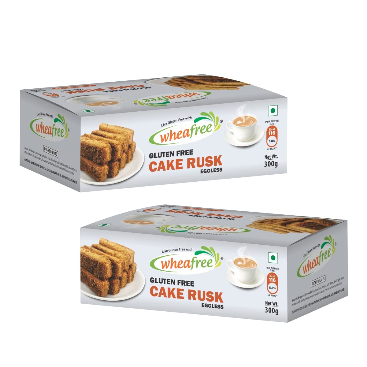 Wheafree Gluten Free Cake Rusk (Eggless)(Pack of 2 x 300g Each) | Tasty, Crunchy and Crispy | Best Tea Time Snacks | No Maida | 100% Vegetarian and Wholesome Ingredients (B07FZ21YT2) Amazon Price History, Amazon Price Tracker
