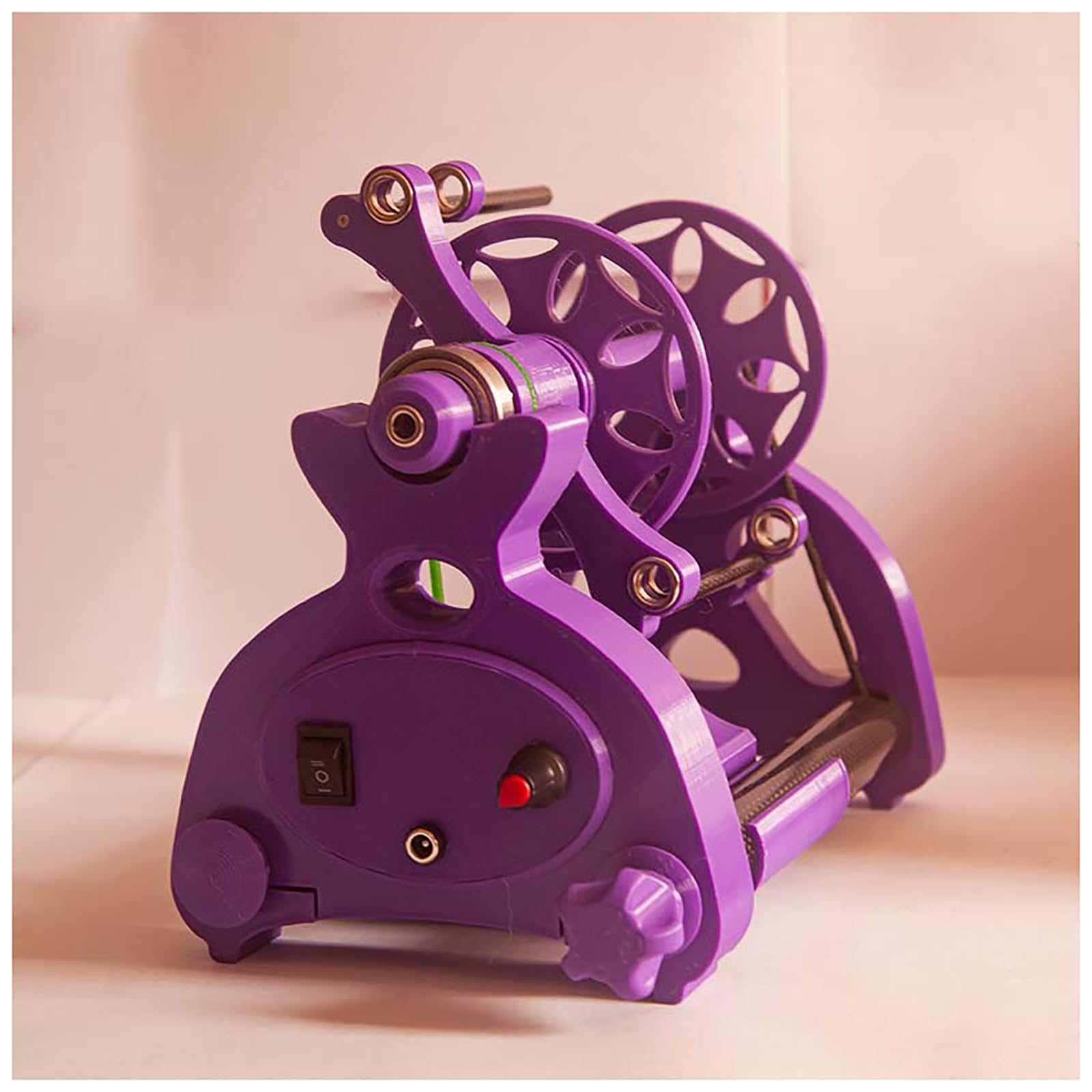 HZFAIGLL Electric Household Mini Spinning Wheel, Can Forward & Reverse Switching, Dog Hair Wool Spinning Thread, Cotton Thread Making Machine