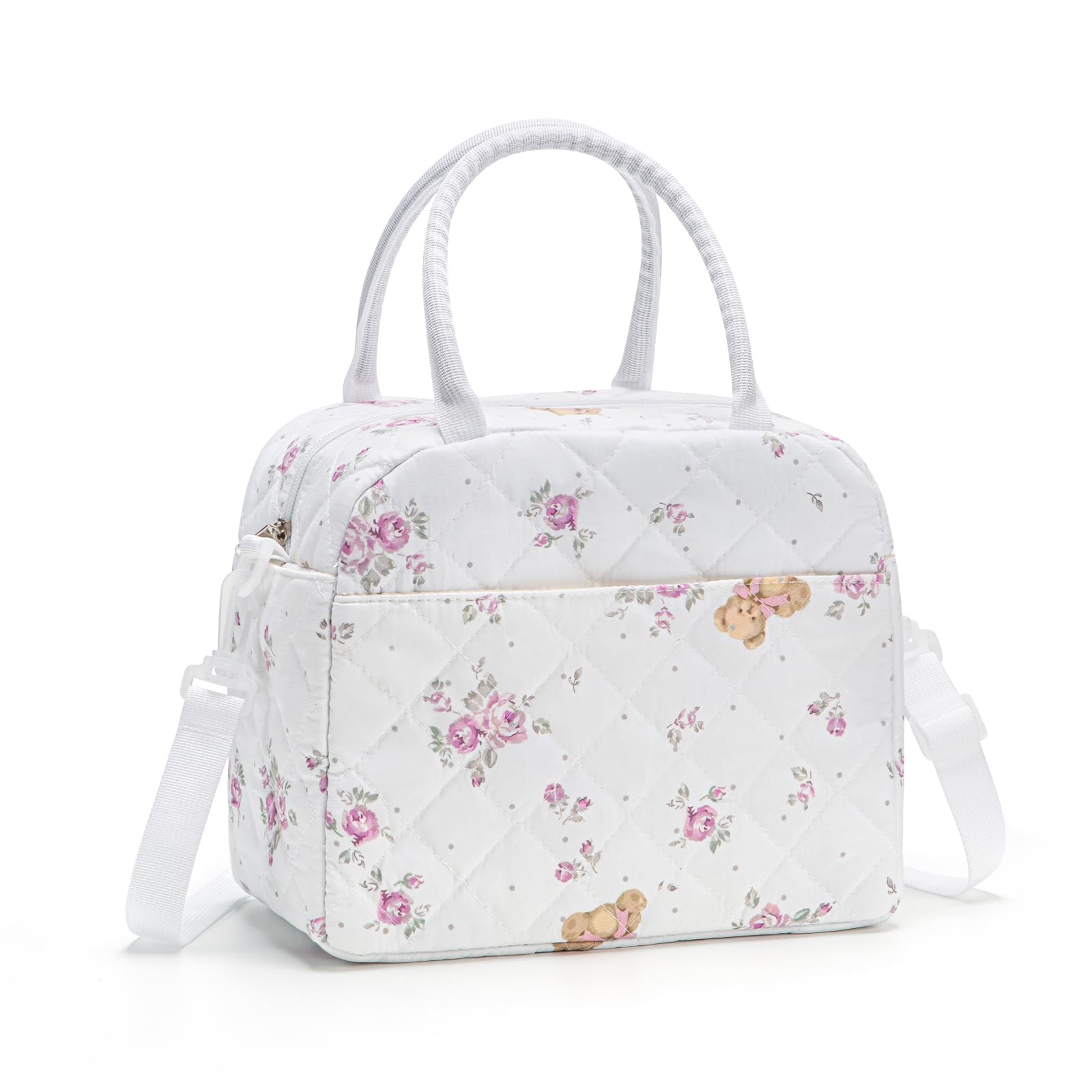 AOTM Insulated Lunch Bag for Women 10L, Cotton Cooler Tote for Daily Use