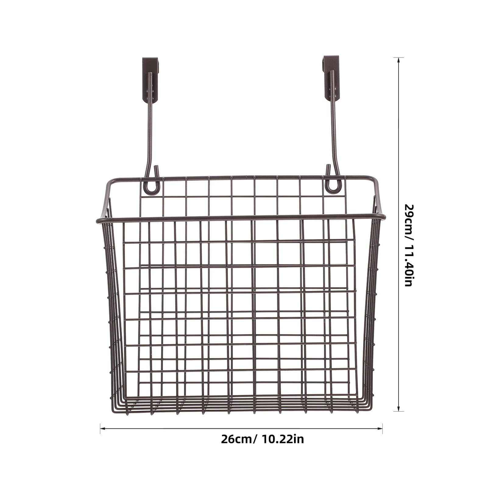 SOIMISS Cesta Colgante Organizador Espacio Ahorro de Alambre de Hierro Negro Diseño Elegante para Armario de Cocina para Almacenamiento Hogar