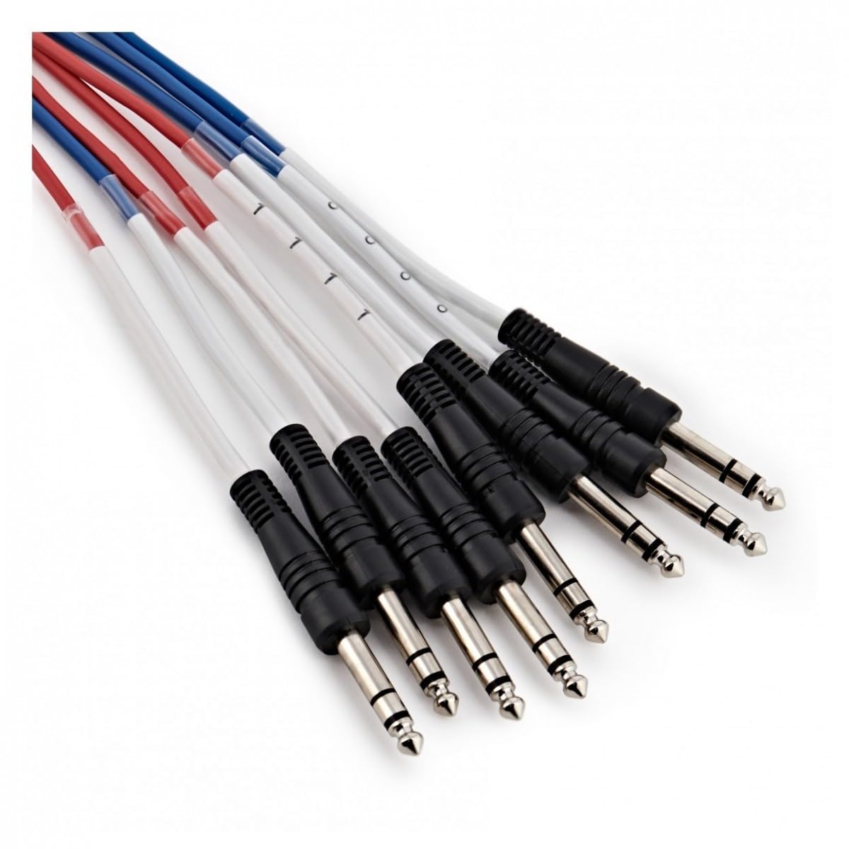 Cable Loom de 8 vías de 3 clavijas macho XLR balanceado a 6,35 mm / 1/4 TRS | Amplia gama de aplicaciones de audio, respuesta en frecuencia y dinámica completa, 3m, conectores XLR macho a jack 1/4"
