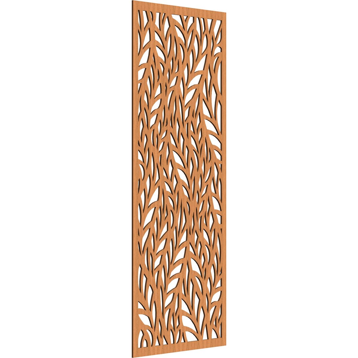 Ortonville Decorative Pierced Fretwork Wood Wall Panels, 27 3/8"W x 69 3/8"H x 3/8"T, Cherry