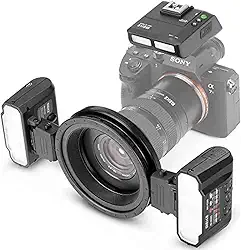 Flash Circular Macro Meike MK-MT24IIN TTL Ring Flash Twin para Sony
