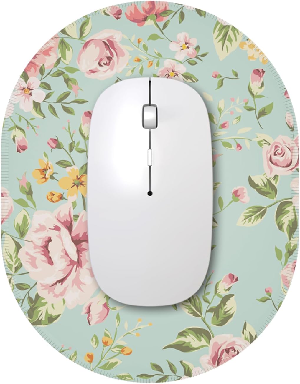Ovenbird Small Mouse Pad with Stitched Edges, Vintage Flower Gaming Mousepad