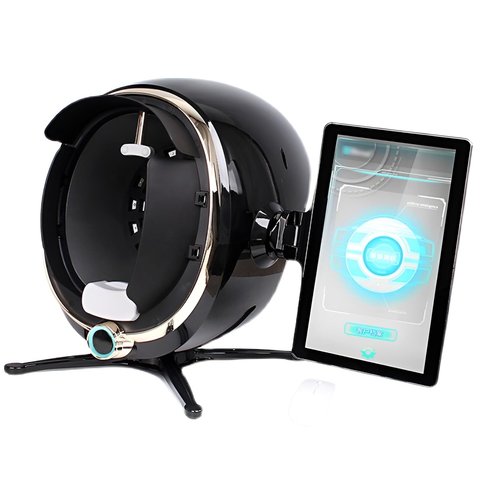 Analizzatore diagnostico pelle viso Analizzatore rilevatore pelle, Tester pelle di alta qualità da 36 milioni di pixel Analisi viso Analizzatore pelle 3D intelligente,Black-MJ-13.3in